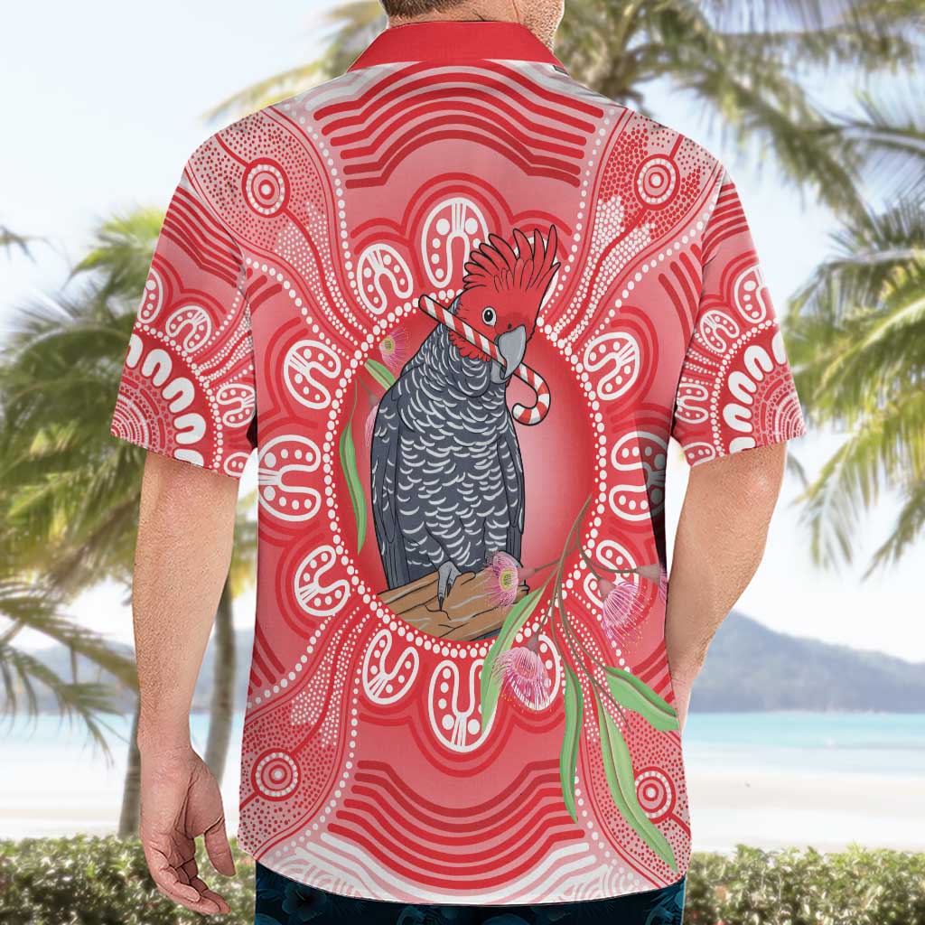 Australia Gang-gang Cockatoo Christmas Hawaiian Shirt Eucalyptus Blossoms Aboriginal Merry Xmas - Aussie Hoodie
