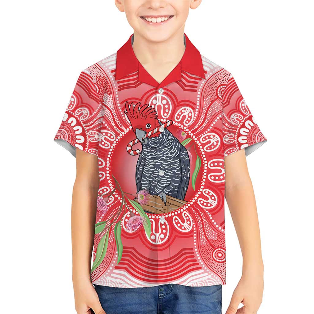 Australia Gang-gang Cockatoo Christmas Hawaiian Shirt Eucalyptus Blossoms Aboriginal Merry Xmas - Aussie Hoodie