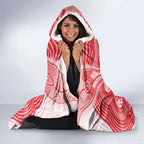 Australia Gang-gang Cockatoo Christmas Hooded Blanket Eucalyptus Blossoms Aboriginal Merry Xmas - Aussie Hoodie