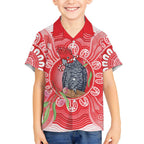 Australia Gang-gang Cockatoo Christmas Kid Hawaiian Shirt Eucalyptus Blossoms Aboriginal Merry Xmas - Aussie Hoodie