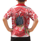 Australia Gang-gang Cockatoo Christmas Kid Hawaiian Shirt Eucalyptus Blossoms Aboriginal Merry Xmas - Aussie Hoodie