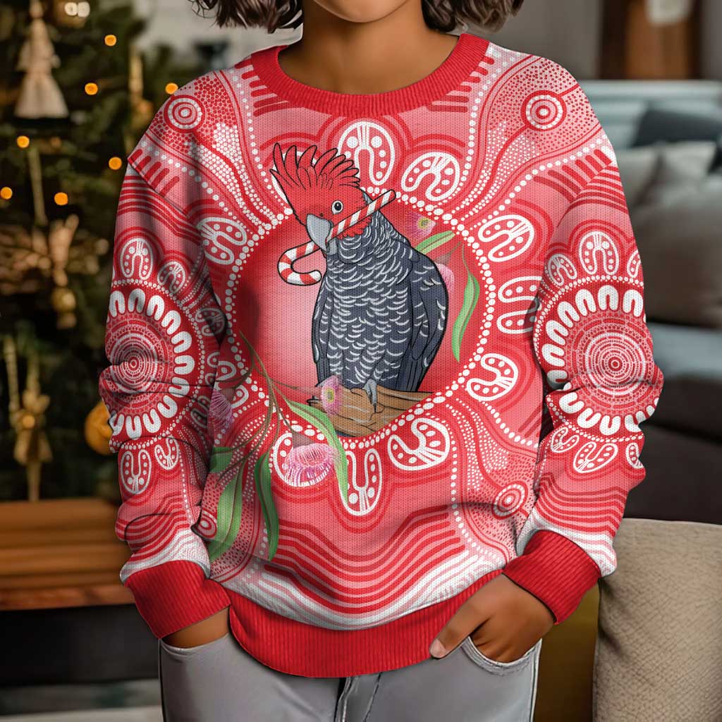 Australia Gang-gang Cockatoo Christmas Kid Ugly Christmas Sweater Eucalyptus Blossoms Aboriginal Merry Xmas - Aussie Hoodie