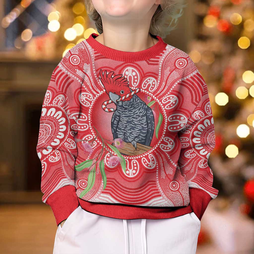 Australia Gang-gang Cockatoo Christmas Kid Ugly Christmas Sweater Eucalyptus Blossoms Aboriginal Merry Xmas - Aussie Hoodie