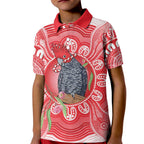 Australia Gang-gang Cockatoo Christmas Kid Polo Shirt Eucalyptus Blossoms Aboriginal Merry Xmas - Aussie Hoodie