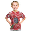 Australia Gang-gang Cockatoo Christmas Kid T Shirt Eucalyptus Blossoms Aboriginal Merry Xmas - Aussie Hoodie