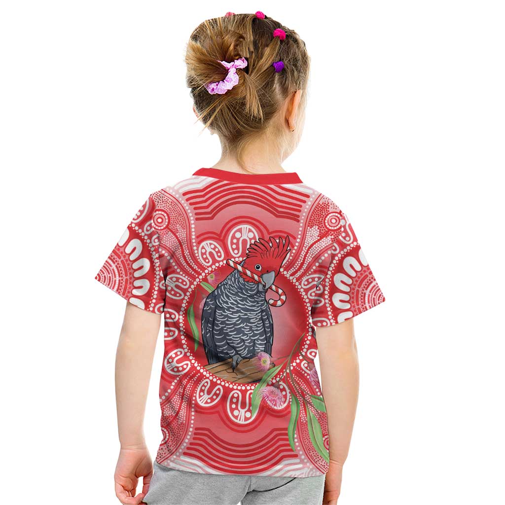 Australia Gang-gang Cockatoo Christmas Kid T Shirt Eucalyptus Blossoms Aboriginal Merry Xmas - Aussie Hoodie