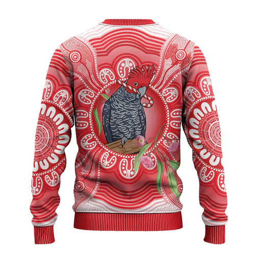 Australia Gang-gang Cockatoo Christmas Ugly Christmas Sweater Eucalyptus Blossoms Aboriginal Merry Xmas - Aussie Hoodie