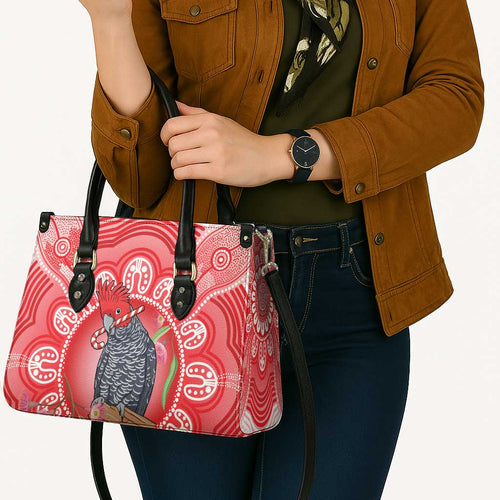 Australia Gang-gang Cockatoo Christmas Leather Bag Eucalyptus Blossoms Aboriginal Merry Xmas - Aussie Hoodie