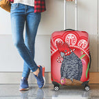 Australia Gang-gang Cockatoo Christmas Luggage Cover Eucalyptus Blossoms Aboriginal Merry Xmas - Aussie Hoodie