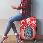 Australia Gang-gang Cockatoo Christmas Luggage Cover Eucalyptus Blossoms Aboriginal Merry Xmas - Aussie Hoodie