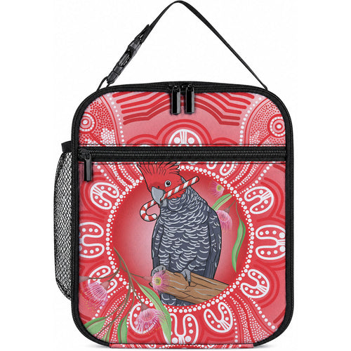Australia Gang-gang Cockatoo Christmas Lunch Bag Eucalyptus Blossoms Aboriginal Merry Xmas