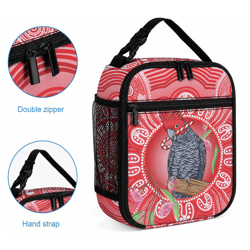 Australia Gang-gang Cockatoo Christmas Lunch Bag Eucalyptus Blossoms Aboriginal Merry Xmas