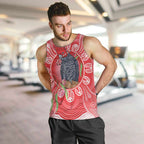 Australia Gang-gang Cockatoo Christmas Men Tank Top Eucalyptus Blossoms Aboriginal Merry Xmas - Aussie Hoodie