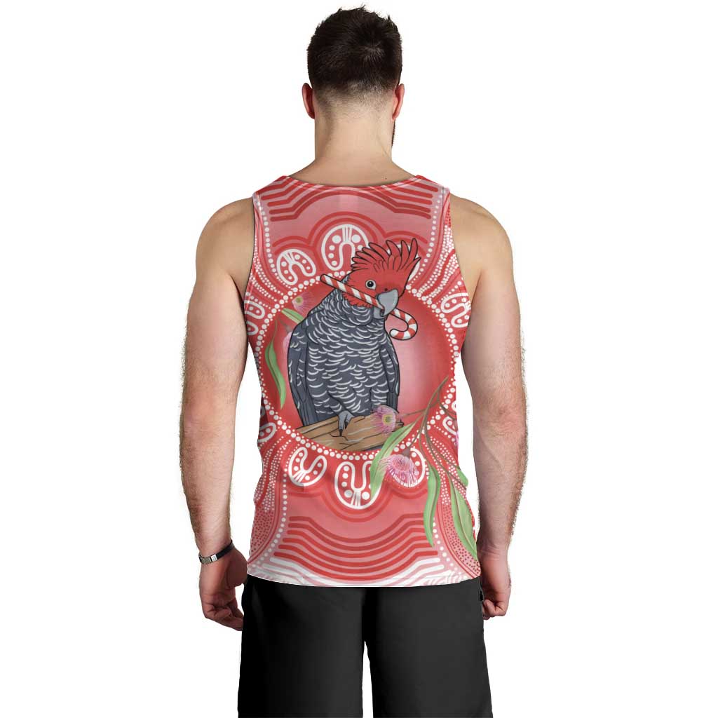 Australia Gang-gang Cockatoo Christmas Men Tank Top Eucalyptus Blossoms Aboriginal Merry Xmas - Aussie Hoodie