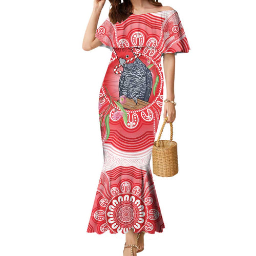 Australia Gang-gang Cockatoo Christmas Mermaid Dress Eucalyptus Blossoms Aboriginal Merry Xmas - Aussie Hoodie