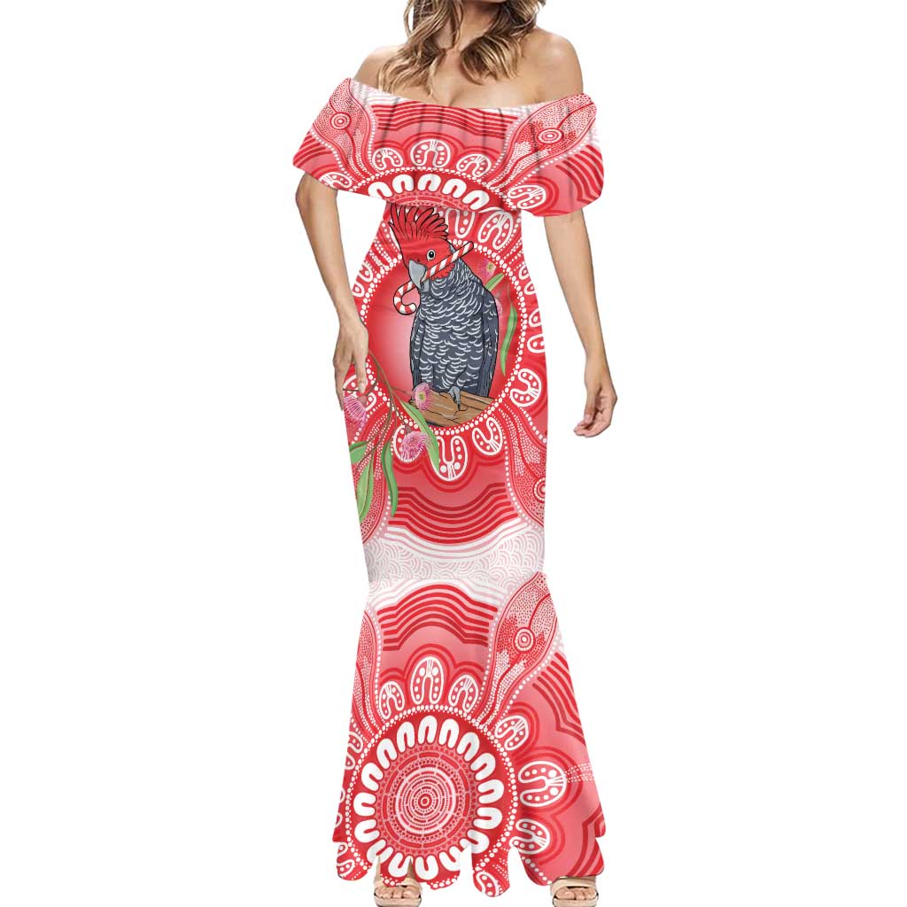 Australia Gang-gang Cockatoo Christmas Mermaid Dress Eucalyptus Blossoms Aboriginal Merry Xmas - Aussie Hoodie