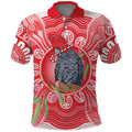Australia Gang-gang Cockatoo Christmas Polo Shirt Eucalyptus Blossoms Aboriginal Merry Xmas - Aussie Hoodie