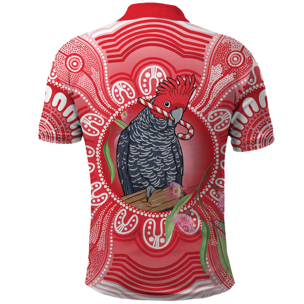 Australia Gang-gang Cockatoo Christmas Polo Shirt Eucalyptus Blossoms Aboriginal Merry Xmas - Aussie Hoodie