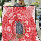 Australia Gang-gang Cockatoo Christmas Quilt Eucalyptus Blossoms Aboriginal Merry Xmas - Aussie Hoodie
