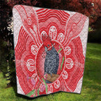 Australia Gang-gang Cockatoo Christmas Quilt Eucalyptus Blossoms Aboriginal Merry Xmas - Aussie Hoodie