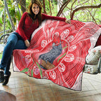 Australia Gang-gang Cockatoo Christmas Quilt Eucalyptus Blossoms Aboriginal Merry Xmas - Aussie Hoodie