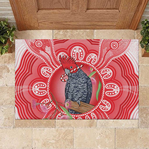 Australia Gang-gang Cockatoo Christmas Rubber Doormat Eucalyptus Blossoms Aboriginal Merry Xmas - Aussie Hoodie