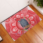 Australia Gang-gang Cockatoo Christmas Rubber Doormat Eucalyptus Blossoms Aboriginal Merry Xmas - Aussie Hoodie