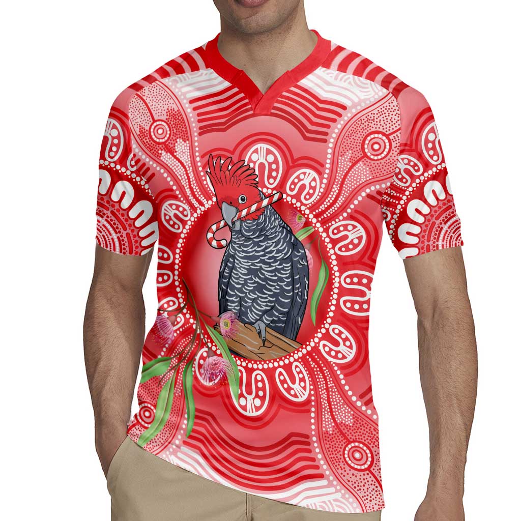 Australia Gang-gang Cockatoo Christmas Rugby Jersey Eucalyptus Blossoms Aboriginal Merry Xmas - Aussie Hoodie