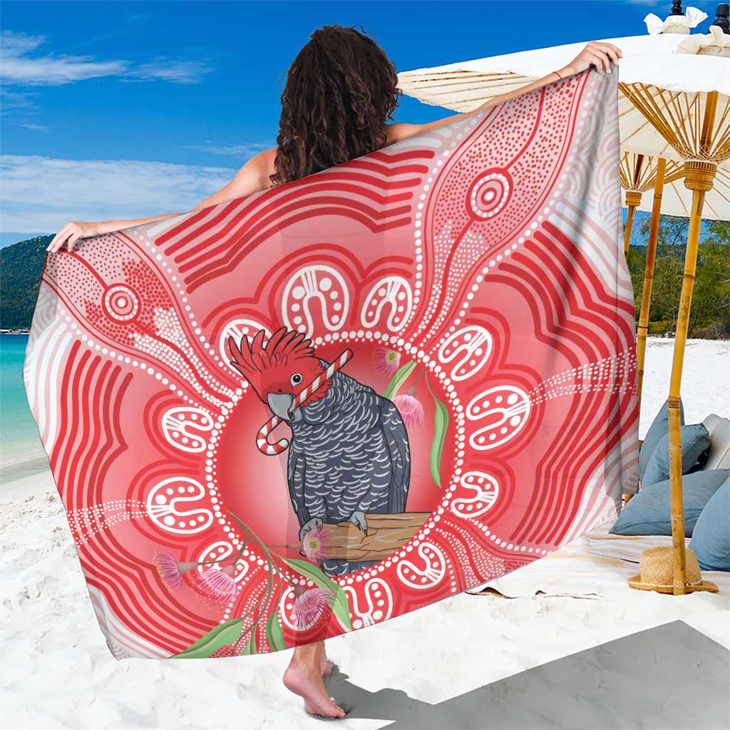 Australia Gang-gang Cockatoo Christmas Sarong Eucalyptus Blossoms Aboriginal Merry Xmas - Aussie Hoodie