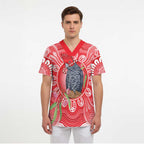 Australia Gang-gang Cockatoo Christmas Scrub Top Eucalyptus Blossoms Aboriginal Merry Xmas - Aussie Hoodie