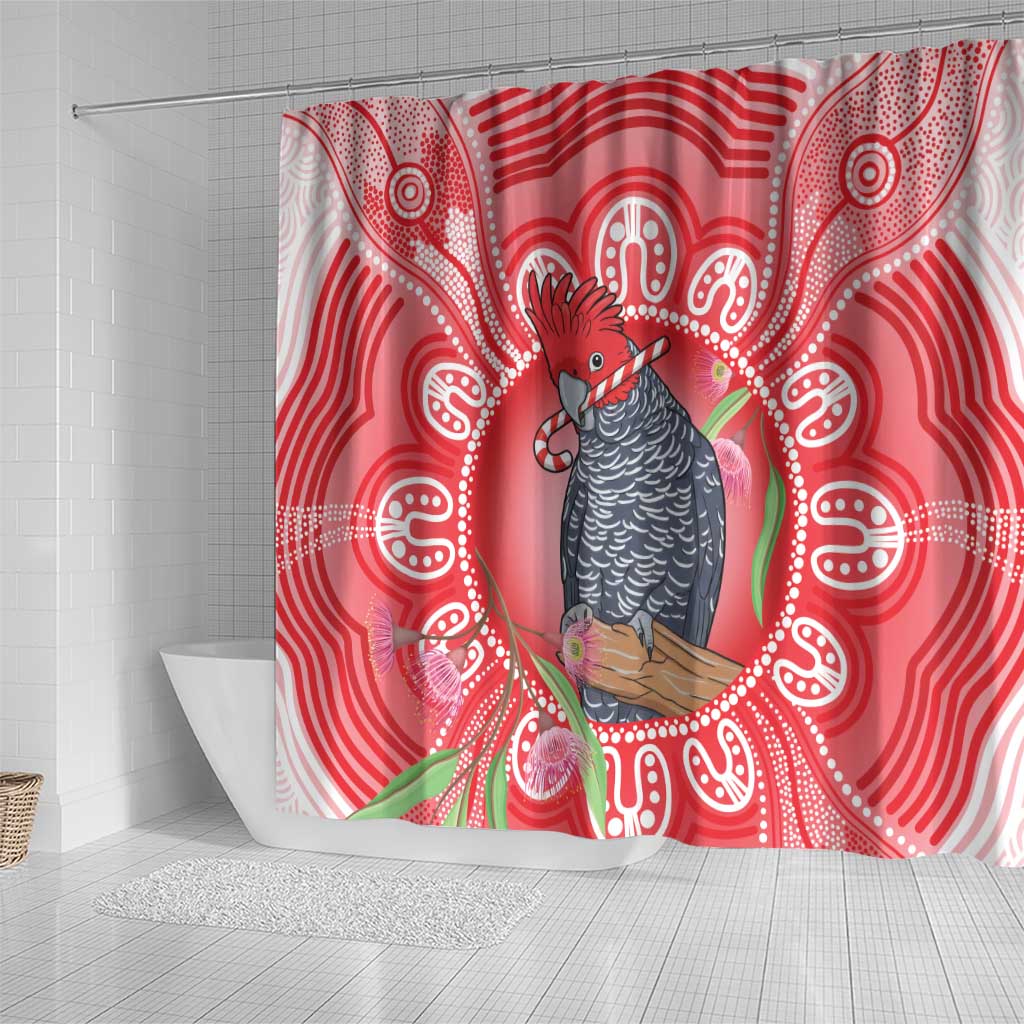 Australia Gang-gang Cockatoo Christmas Shower Curtain Eucalyptus Blossoms Aboriginal Merry Xmas - Aussie Hoodie
