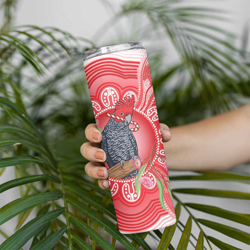 Australia Gang-gang Cockatoo Christmas Skinny Tumbler Eucalyptus Blossoms Aboriginal Merry Xmas - Aussie Hoodie