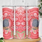 Australia Gang-gang Cockatoo Christmas Skinny Tumbler Eucalyptus Blossoms Aboriginal Merry Xmas - Aussie Hoodie
