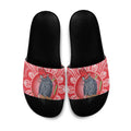 Australia Gang-gang Cockatoo Christmas Slide Sandals Eucalyptus Blossoms Aboriginal Merry Xmas - Aussie Hoodie