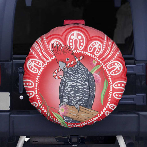 Australia Gang-gang Cockatoo Christmas Spare Tire Cover Eucalyptus Blossoms Aboriginal Merry Xmas - Aussie Hoodie