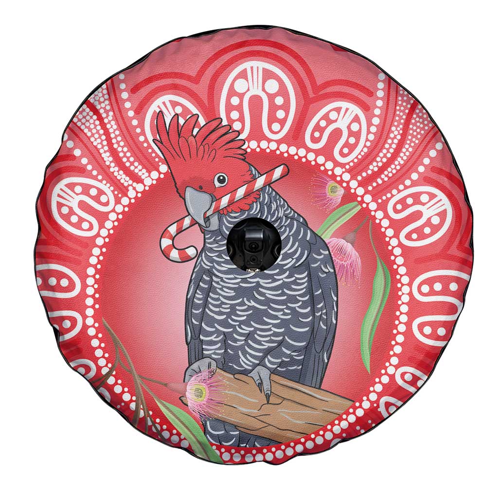 Australia Gang-gang Cockatoo Christmas Spare Tire Cover Eucalyptus Blossoms Aboriginal Merry Xmas - Aussie Hoodie