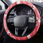 Australia Gang-gang Cockatoo Christmas Steering Wheel Cover Eucalyptus Blossoms Aboriginal Merry Xmas - Aussie Hoodie