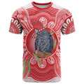 Australia Gang-gang Cockatoo Christmas T Shirt Eucalyptus Blossoms Aboriginal Merry Xmas - Aussie Hoodie