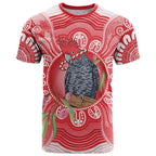 Australia Gang-gang Cockatoo Christmas T Shirt Eucalyptus Blossoms Aboriginal Merry Xmas - Aussie Hoodie
