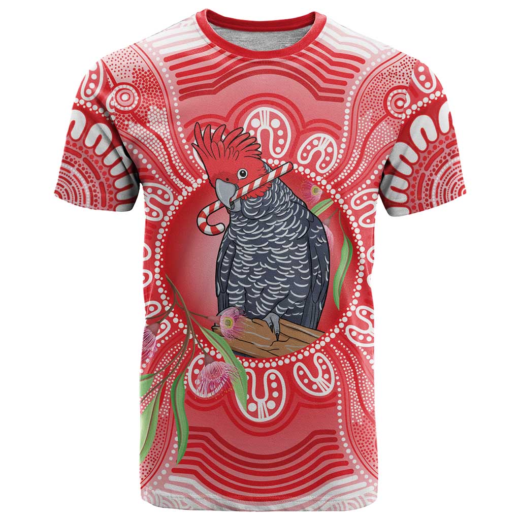 Australia Gang-gang Cockatoo Christmas T Shirt Eucalyptus Blossoms Aboriginal Merry Xmas - Aussie Hoodie