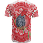 Australia Gang-gang Cockatoo Christmas T Shirt Eucalyptus Blossoms Aboriginal Merry Xmas - Aussie Hoodie
