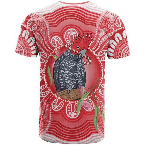 Australia Gang-gang Cockatoo Christmas T Shirt Eucalyptus Blossoms Aboriginal Merry Xmas - Aussie Hoodie