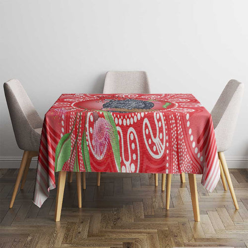 Australia Gang-gang Cockatoo Christmas Tablecloth Eucalyptus Blossoms Aboriginal Merry Xmas - Aussie Hoodie