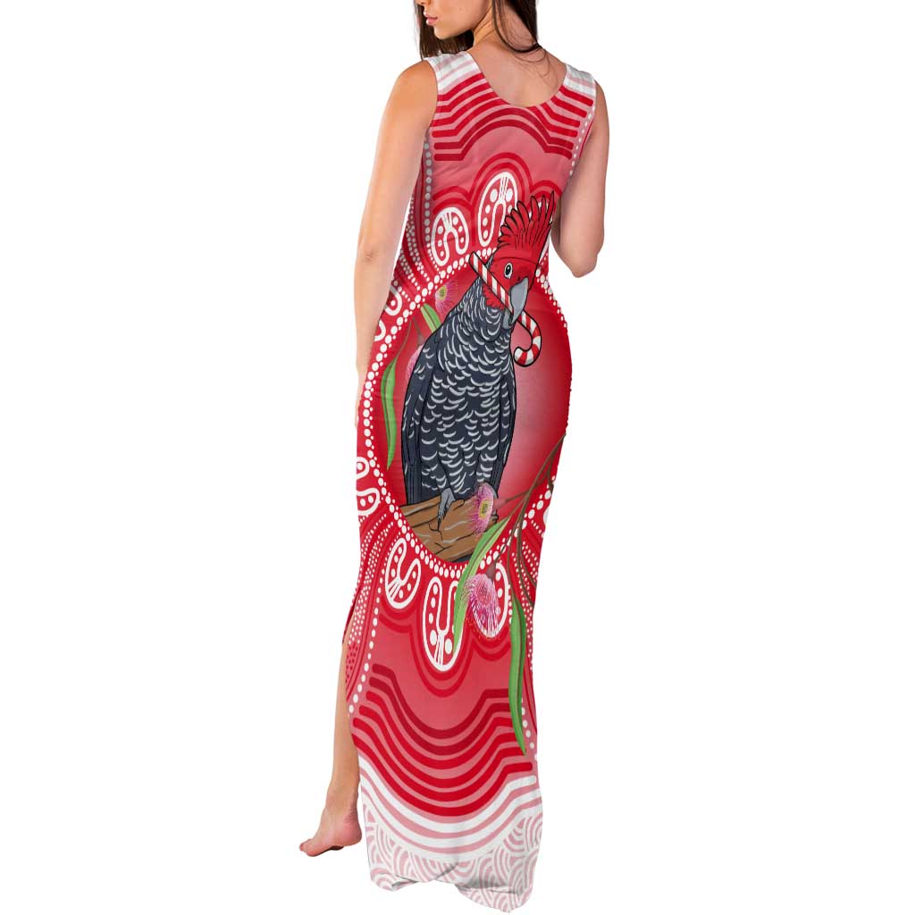 Australia Gang-gang Cockatoo Christmas Tank Maxi Dress Eucalyptus Blossoms Aboriginal Merry Xmas - Aussie Hoodie