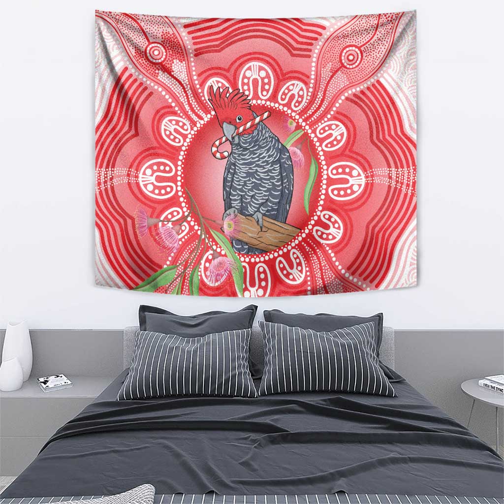 Australia Gang-gang Cockatoo Christmas Tapestry Eucalyptus Blossoms Aboriginal Merry Xmas - Aussie Hoodie