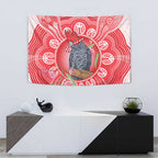 Australia Gang-gang Cockatoo Christmas Tapestry Eucalyptus Blossoms Aboriginal Merry Xmas - Aussie Hoodie