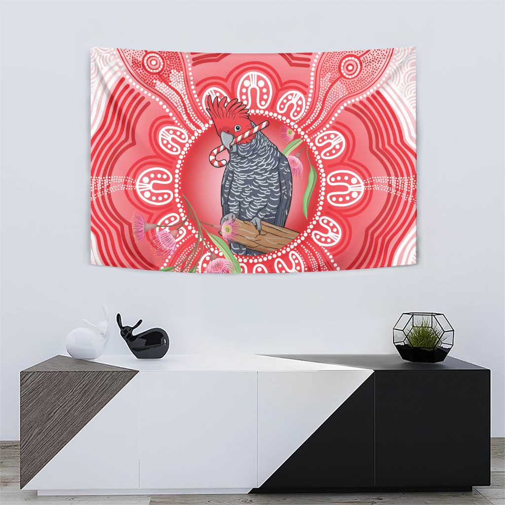 Australia Gang-gang Cockatoo Christmas Tapestry Eucalyptus Blossoms Aboriginal Merry Xmas - Aussie Hoodie