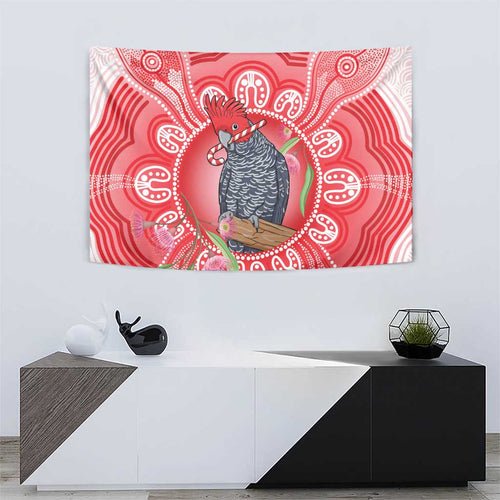 Australia Gang-gang Cockatoo Christmas Tapestry Eucalyptus Blossoms Aboriginal Merry Xmas - Aussie Hoodie
