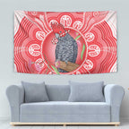 Australia Gang-gang Cockatoo Christmas Tapestry Eucalyptus Blossoms Aboriginal Merry Xmas - Aussie Hoodie