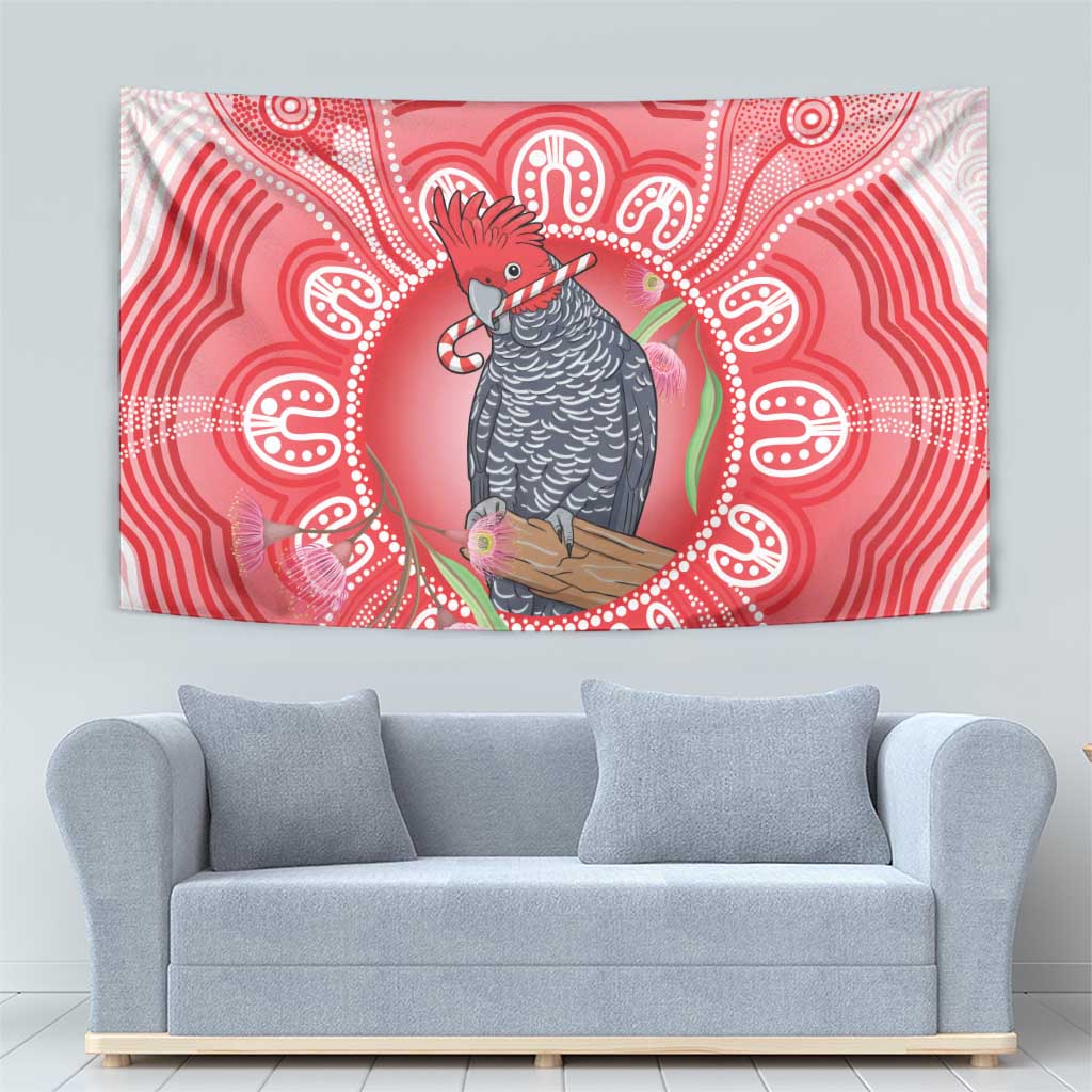 Australia Gang-gang Cockatoo Christmas Tapestry Eucalyptus Blossoms Aboriginal Merry Xmas - Aussie Hoodie
